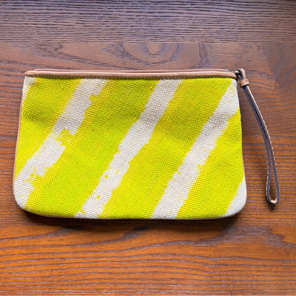 Neon Lime Green Loft Wristlet Clutch